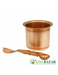 Панчапатра медная, стакан и ложка (Pancha-patra copper), 150 мл
